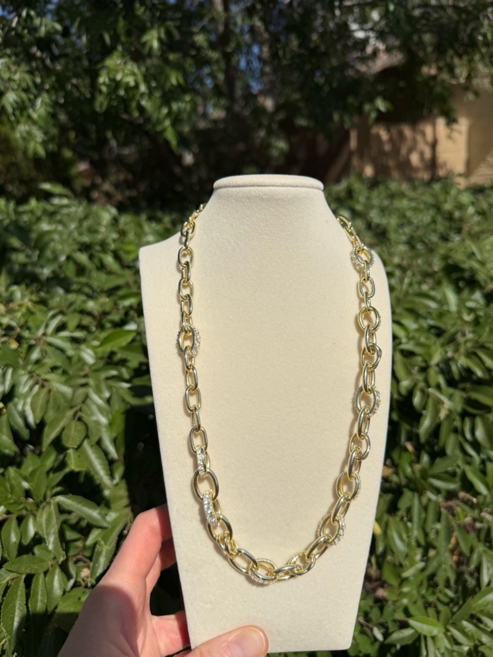 Kendra Scott Livy Pave Circle Link Collar Necklace